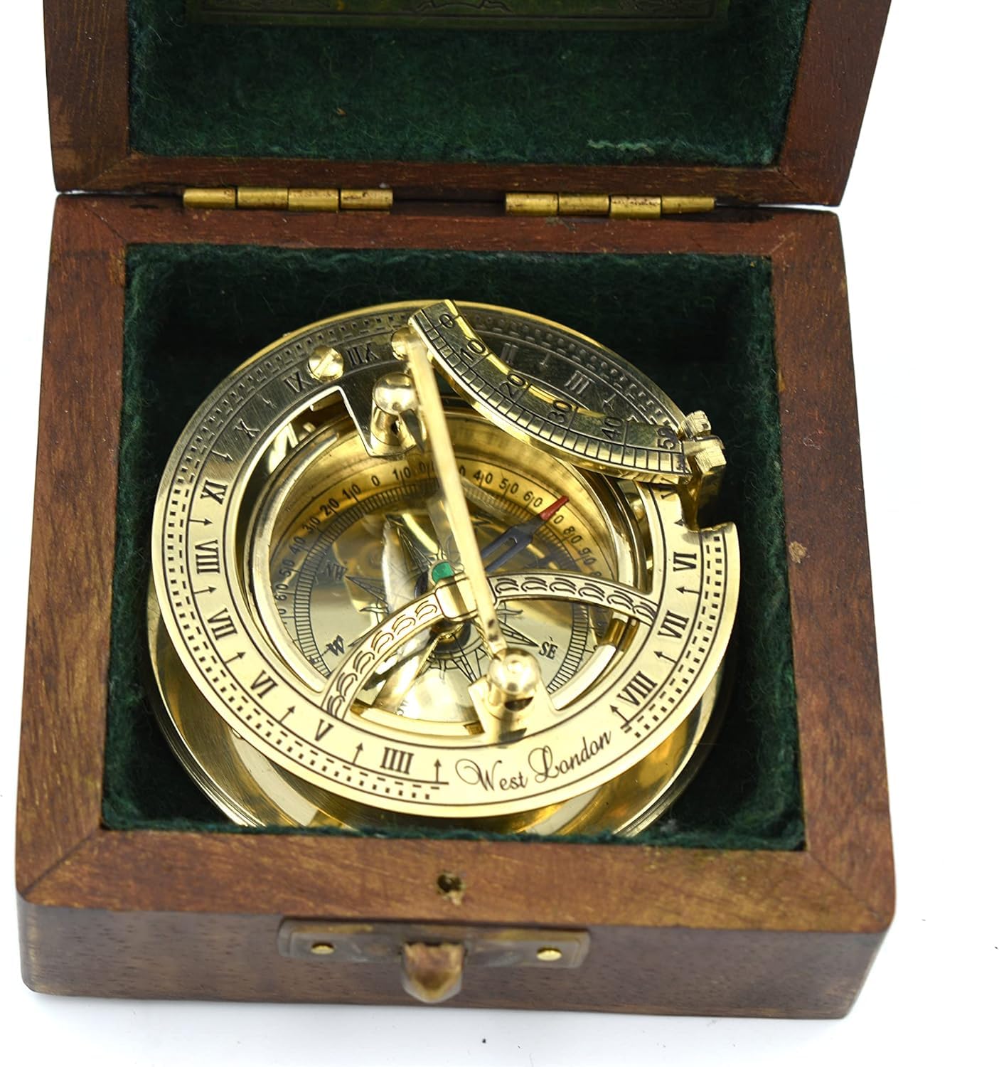 Anniversary Sundial Compass Gift for Him or Her-Unique Gift Ideas for Husband or Wife, Men Wedding Anniversary 50th 40th 25th 20th Year Celebration, Naval Maritime Pocket Watch Clock, Sun Clock