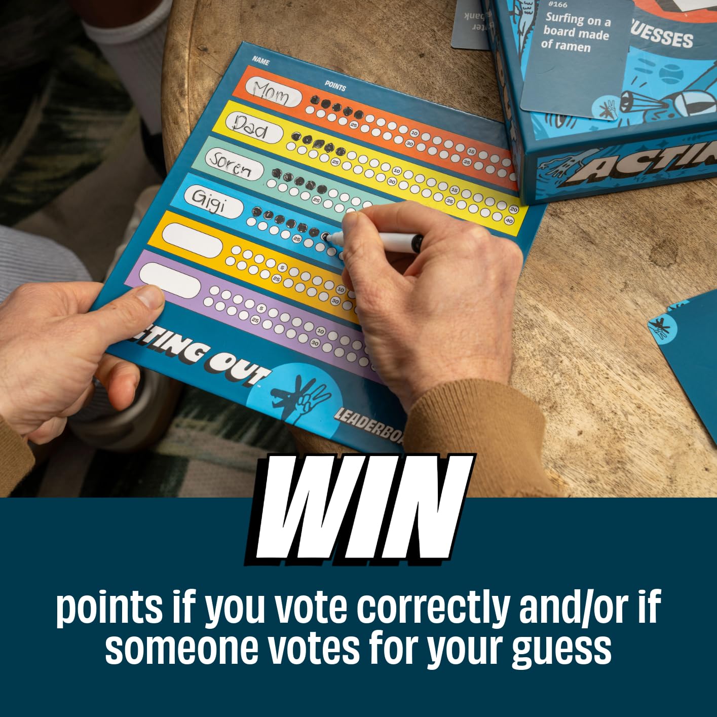 DSS Games Acting Out [Fun Charades & Guessing Card Game for Kids, Tweens, & Adults | 200 Hilarious Card Prompts | Perfect for Family Game Night, Gifts, Reunions, Groups, Parties | Ages 12 and Up]