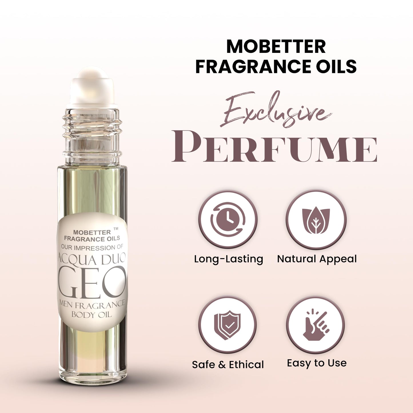 MOBETTER FRAGRANCE OILS Aqua Duo Geo Cologne Body Oil for Men (10ml Roll On)