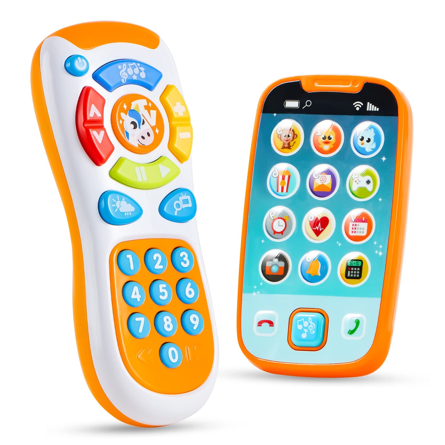 JOYIN Smartphone Toys for Baby, Remote Control Baby Phone with Music, Learning Toy, Birthday Gifts for Infants, Kids, Boys and Girls, Gift for Christmas