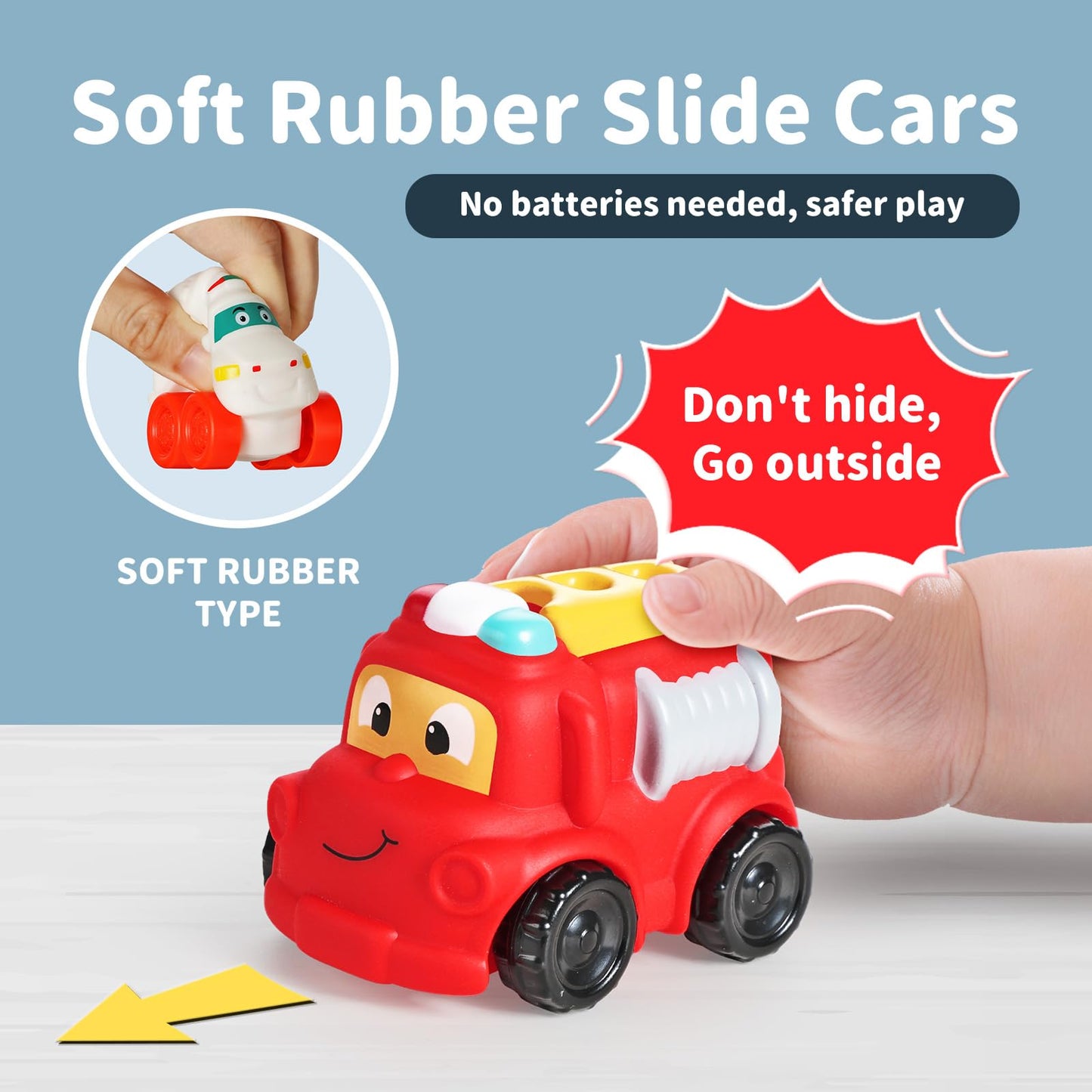 ALASOU 12 PCS Soft Rubber Car Toys for 1 Year Old Boy with Playmat/Storage Bag|1 Year Old Boy Gifts|1st Birthday Gifts for Toddler Toys Age 1-2|Baby Toys 12-18 Months