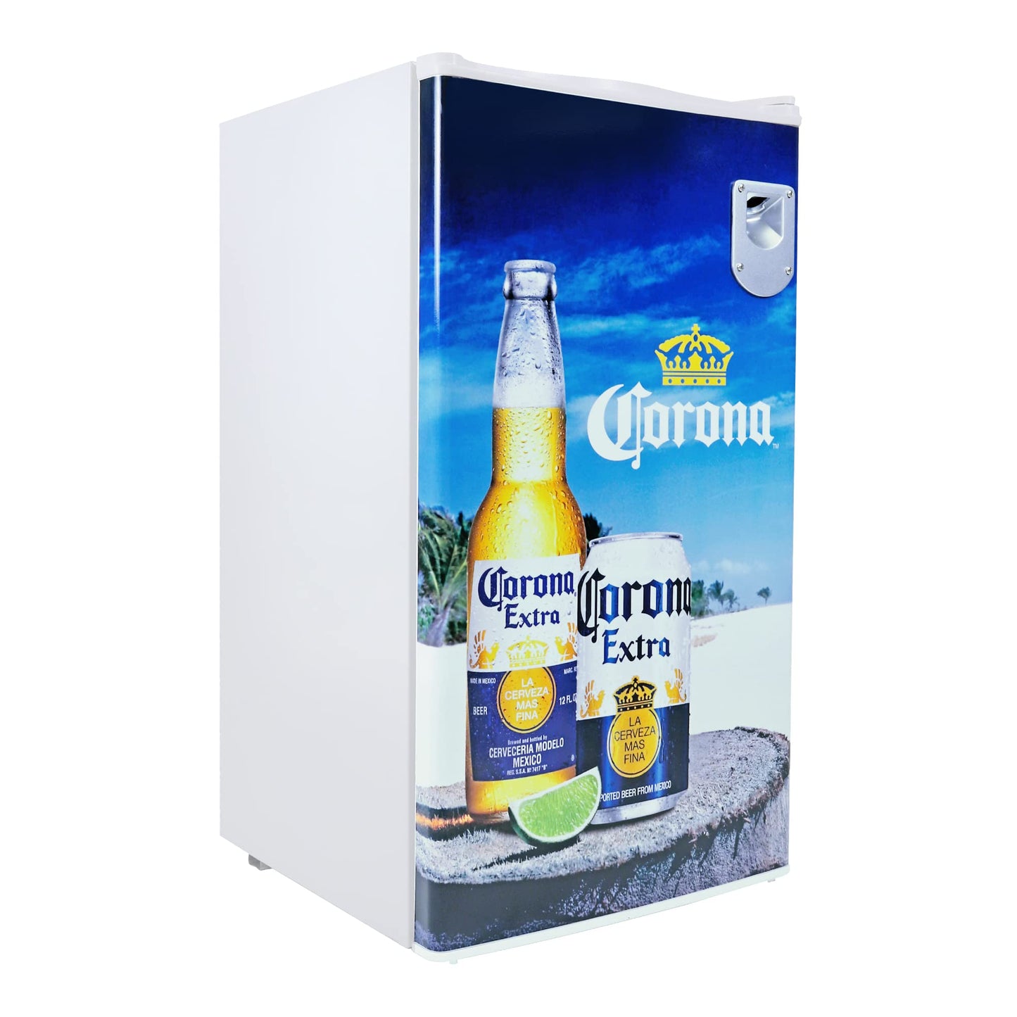 Corona Refrigerator - 3.2 Cubic Feet Capacity, White, Mini Fridge For Kitchen, Bedroom, Office, Dorms, Cuarto, Cool Storage For Wine, Drink, Beverages, Compact Free Standing, Neveras Pequeñpara