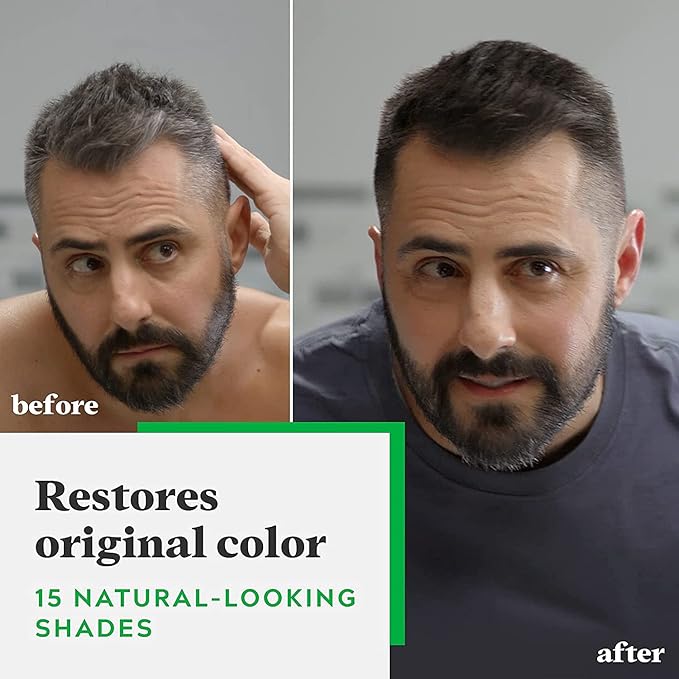 Just For Men Shampoo-In Color (Formerly Original Formula), Mens Hair Color with Keratin and Vitamin E for Stronger Hair - Deep Dark Brown, H-46, Pack of 3