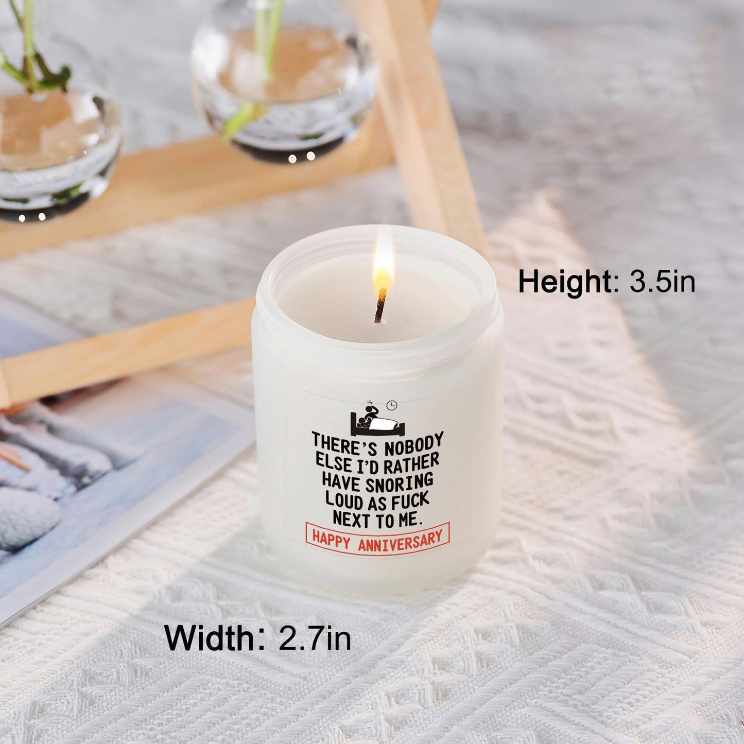 Funny Anniversary Candle Gifts for Her Him - Humorous Romantic Boyfriend, Girlfriends, Husband, Wife Wedding Anniversary Present - Lavender Scented