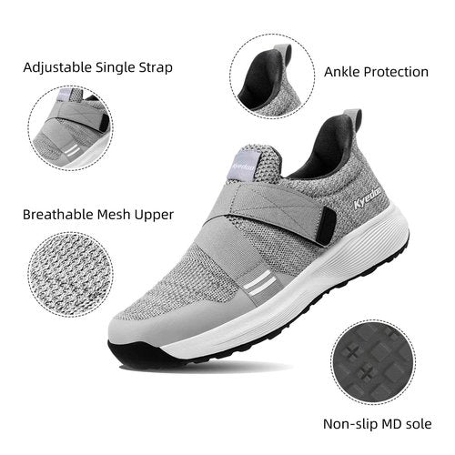 Kyedoo Men‘s Indoor Cycling Shoes Compatible with SPD Cleats, Comfortable Walkable Bike Shoes, Cleats Included M7.5 Grey