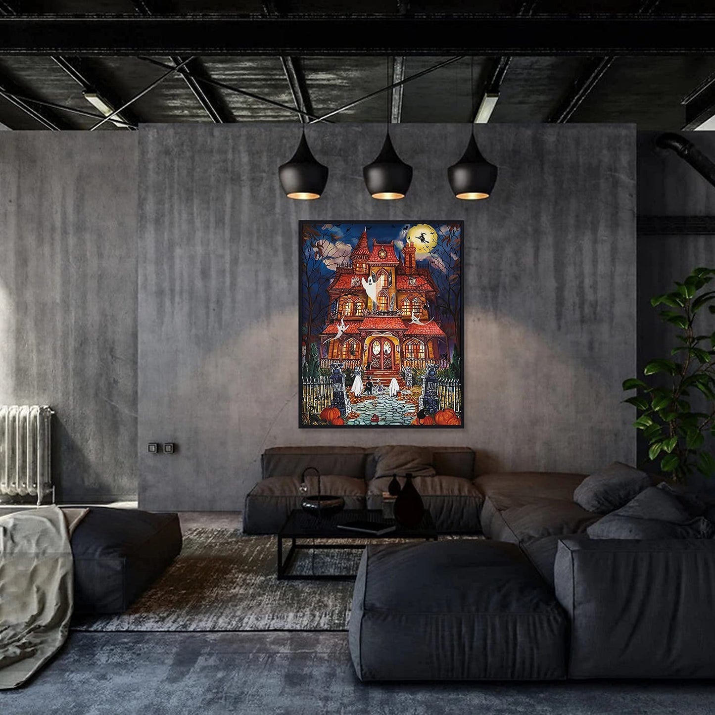 Halloween Fright Night 500 Pieces Jigsaw Puzzles for Adults, Halloween Decoration for Family Party Holiday