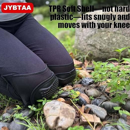 Men & Women Work Knee Pads for Gardening Hunting Flooring, Safety Knee Protector with Soft Shell Foam Cushion for Mechanic, Roofing, Construction, Kneepads for Tile, Concrete Floor for Christmas, Black XL (1 Pair)