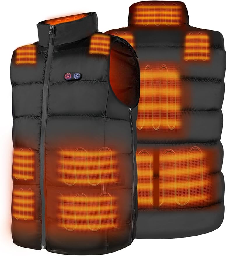 Dr. Prepare Heated Vest for Men, Heated Vest Women, Mens Heated Jacket with Adjustable Sizes (Battery Pack Not Included)