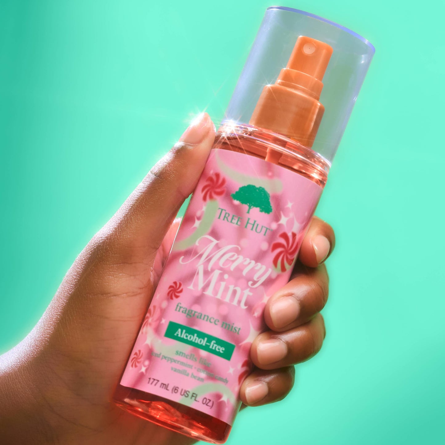 Tree Hut Mini Merry Mint Fragrance Mist, Refreshing Body Spray, Layer with Favorite Scents, Holiday Gift & Stocking Stuffer, Travel Size, 1.26 fl oz