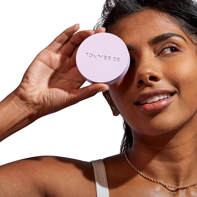Tower28 GetSet Pressed Pink Setting Powder - Talc-Free Face Powder for Sensitive Skin with Kaolin Clay + Squalane - Brightens Skin + Sets Face Makeup - Transfer/Sweat-Proof - Pink Palisades (0.35 oz)