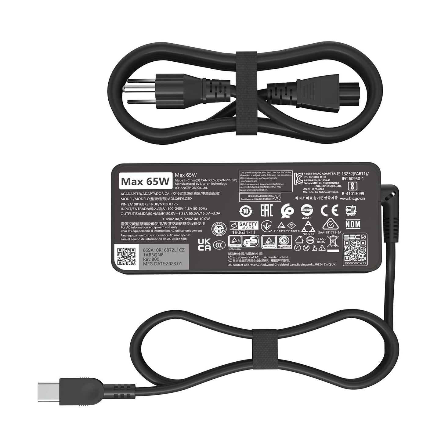 65W Usb C Type C Ac Charger Compatible With Lenovo Thinkpad T480 T480S Adlx65Ylc3D 4X20M26268 Adlx65Ylc2A Adlx65Yac2A Adlx65Ycc2