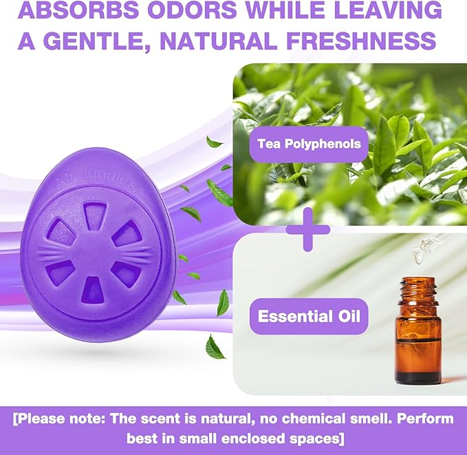 Air Jungles Shoes Deodorizer Ball 12 Count, Lavender Scent, Odor Remover Balls for Sneakers Boot Shoe, Essential Oil Provides Natural Freshness