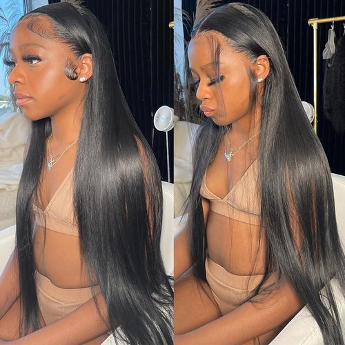 Profairsor 24 Inch Lace Front Wigs Human Hair Straight 13x6 Frontal Human Hair Lace Front Wigs Pre Plucked Glueless HD Transparent Lace Front Wigs 13x6 Wigs for Black Women Straight Wigs