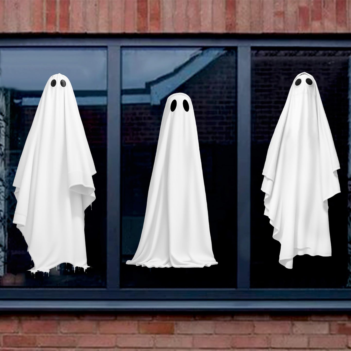 Extra Large Halloween Window Clings Ghosts Silhouette Window Decorations for Glass Windows, Halloween Window Stickers Decals for School Home Office Party Supplies