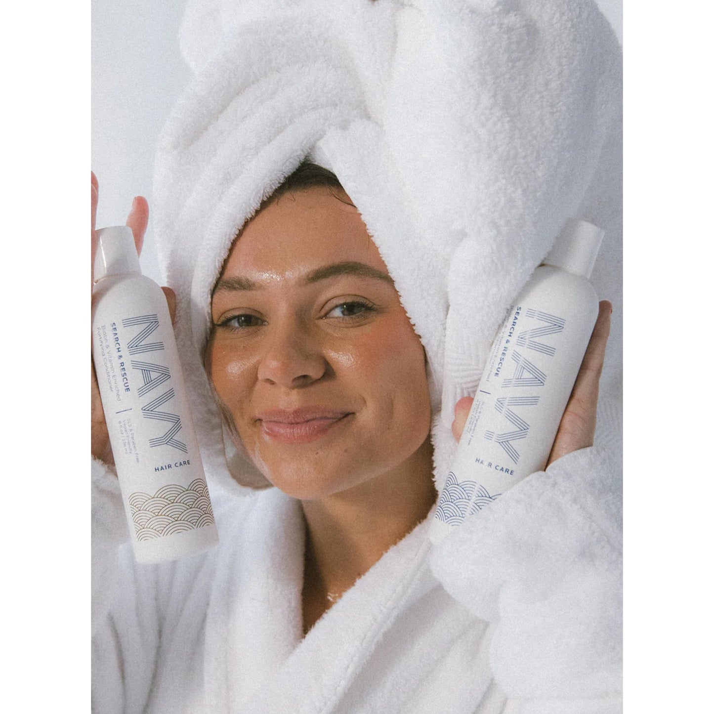 NAVY Hair Care Search and Rescue Shampoo & Conditioner Set | Biotin and Rosemary Oil Enriched for Hair Growth | Suited for All H