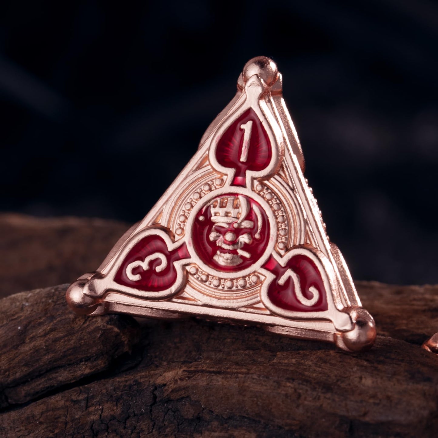Surpass Metal dice Set red DND dice Set RPG dice Rose Gold Polyhedral Metal dice for Dungeons & Dragons Games Poker Theme Design (Rose red)