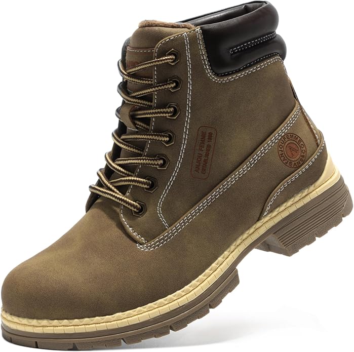 ANJOUFEMME Combat Work Hiking Boots for Women - Ladies Casual Waterproof Outdoor Boots, Walking Hiking Shoes, Backpacking ...