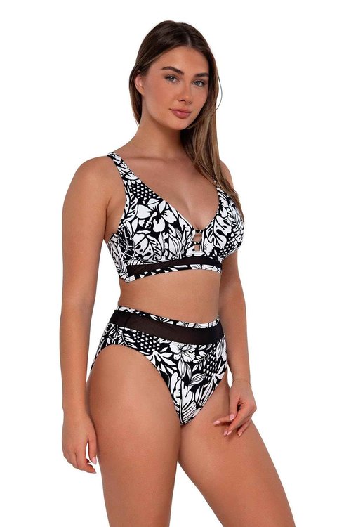 Sunsets Caribbean Seagrass Texture Annie High Waist Bottom