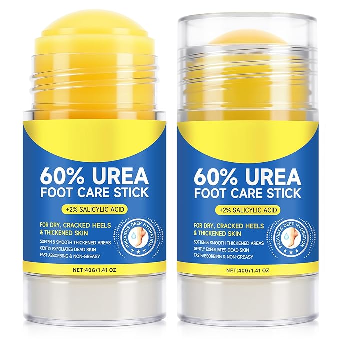 Urea Foot Cream 2Pack, 60% Urea Cream for Maximum Strength Moisturizer Dry Foot, Fast Repairs Rough Skin, Nourish Cracking Heels, Callus Remover for Feet,1.41 Fl Oz