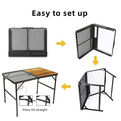 ROCK CLOUD Portable Camping Table Ultralight Aluminum Folding Grill Table Small Camp Table for Beach Hiking Backpacking Outdoor Picnic RV BBQ