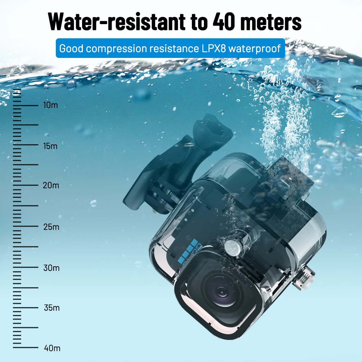 Waterproof Housing Case For Gopro Hero11Black Mini,131Ft/45M Diving Protective Housing Shell For Hero 11 Black Mini Action Camer