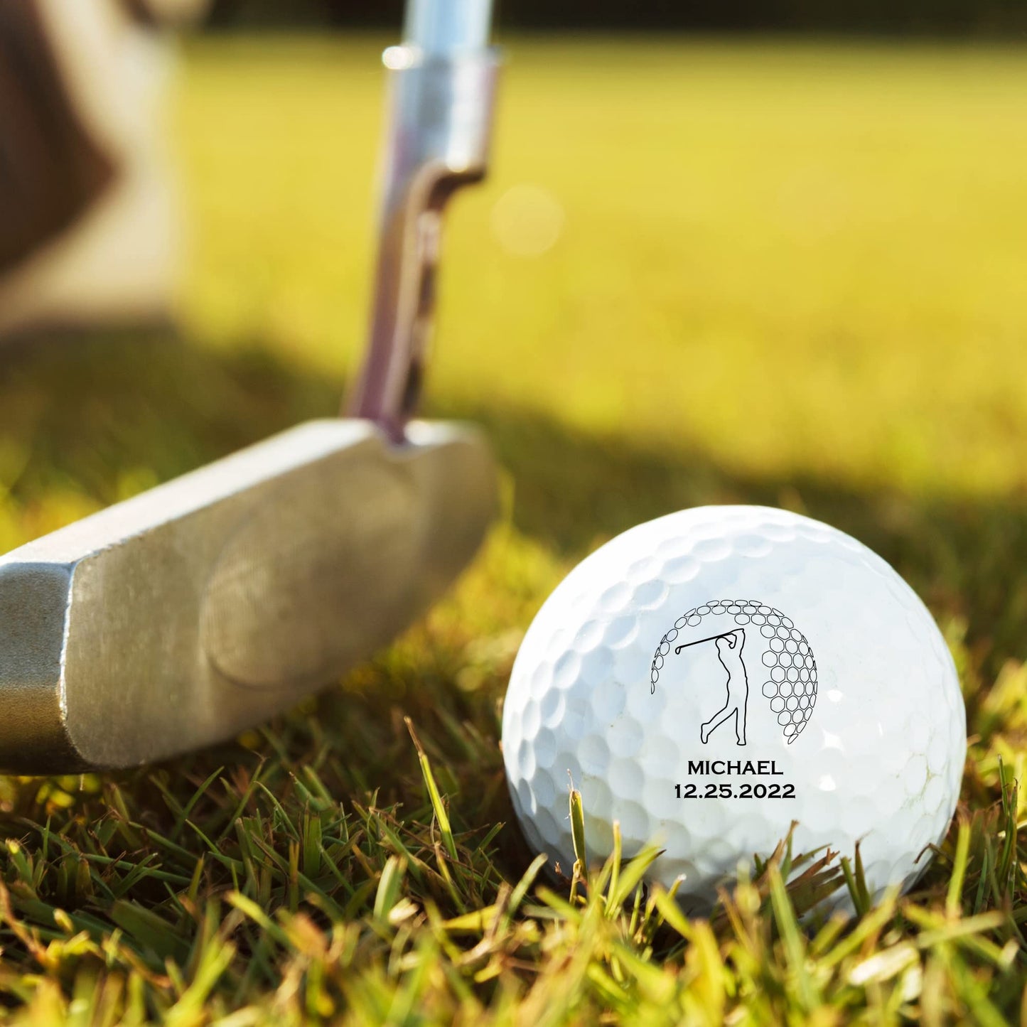 Gladsico Personalized Golf Gift for Golfer - Custom Set with Nice Balls and Luxury Wooden Box Unique Ideas Him, Her, Lover, Coach, Boss, Couple on Anniversary, Birthday, Retirement