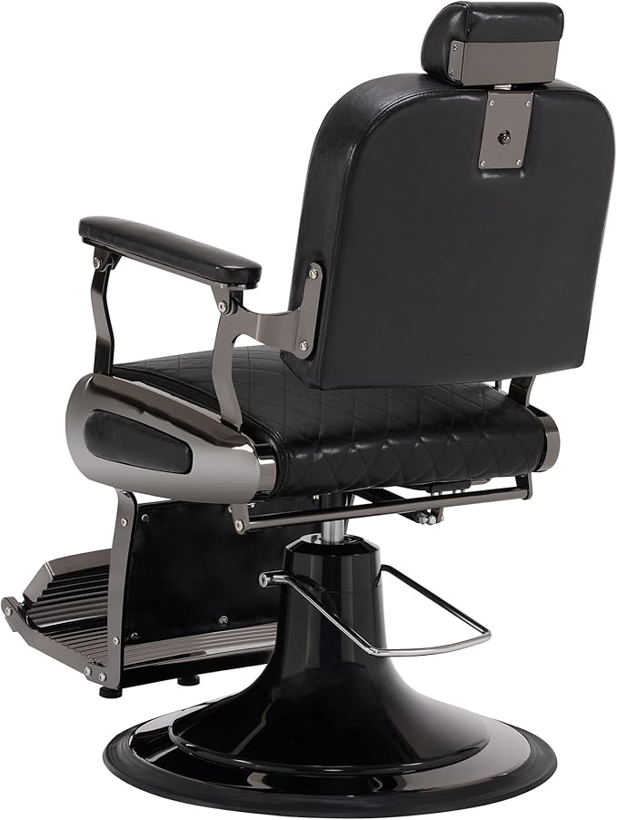 BarberPub All Purpose Barber Chair with Heavy Duty Pump,Reclining Adjustable Swivel Hair Styling Chair for Hair Stylist, Home Salon,Barbershop Salon&Spa 9453 (Black)