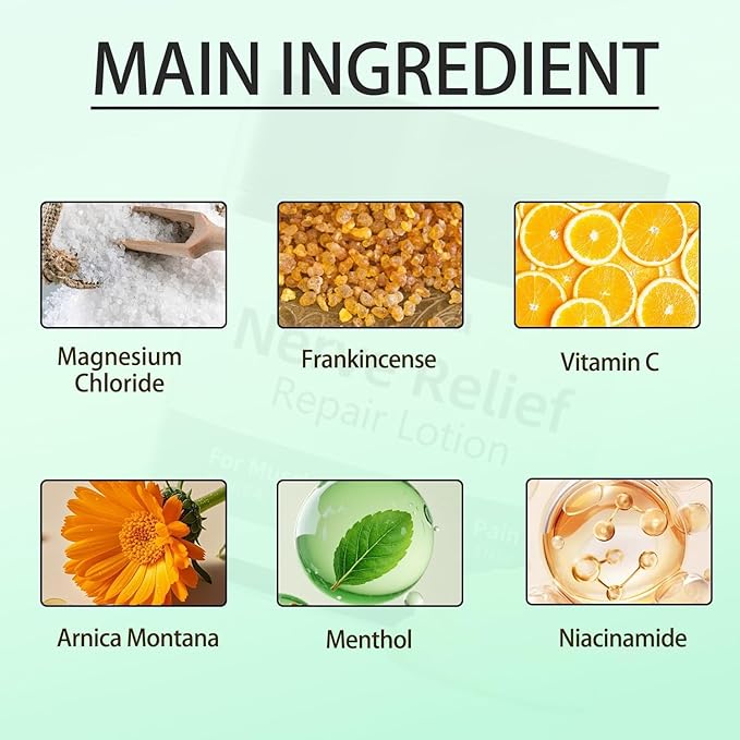 Nerve Cream, Nerve Cream with Calendula, Magnesium, Daily Nourishment for Health, suitable for use on body parts - 3.5FLOZ
