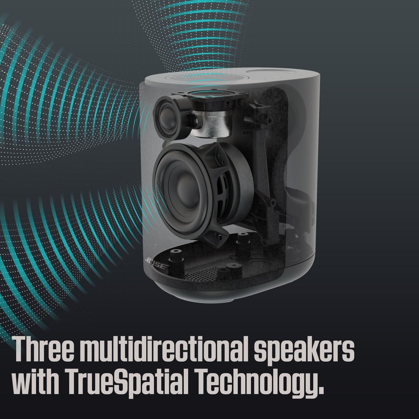 Bose New Lifestyle Ultra Speaker, Wireless Home Speaker, TrueSpatial Audio, CleanBass, AirPlay & Google Cast, White Smoke
