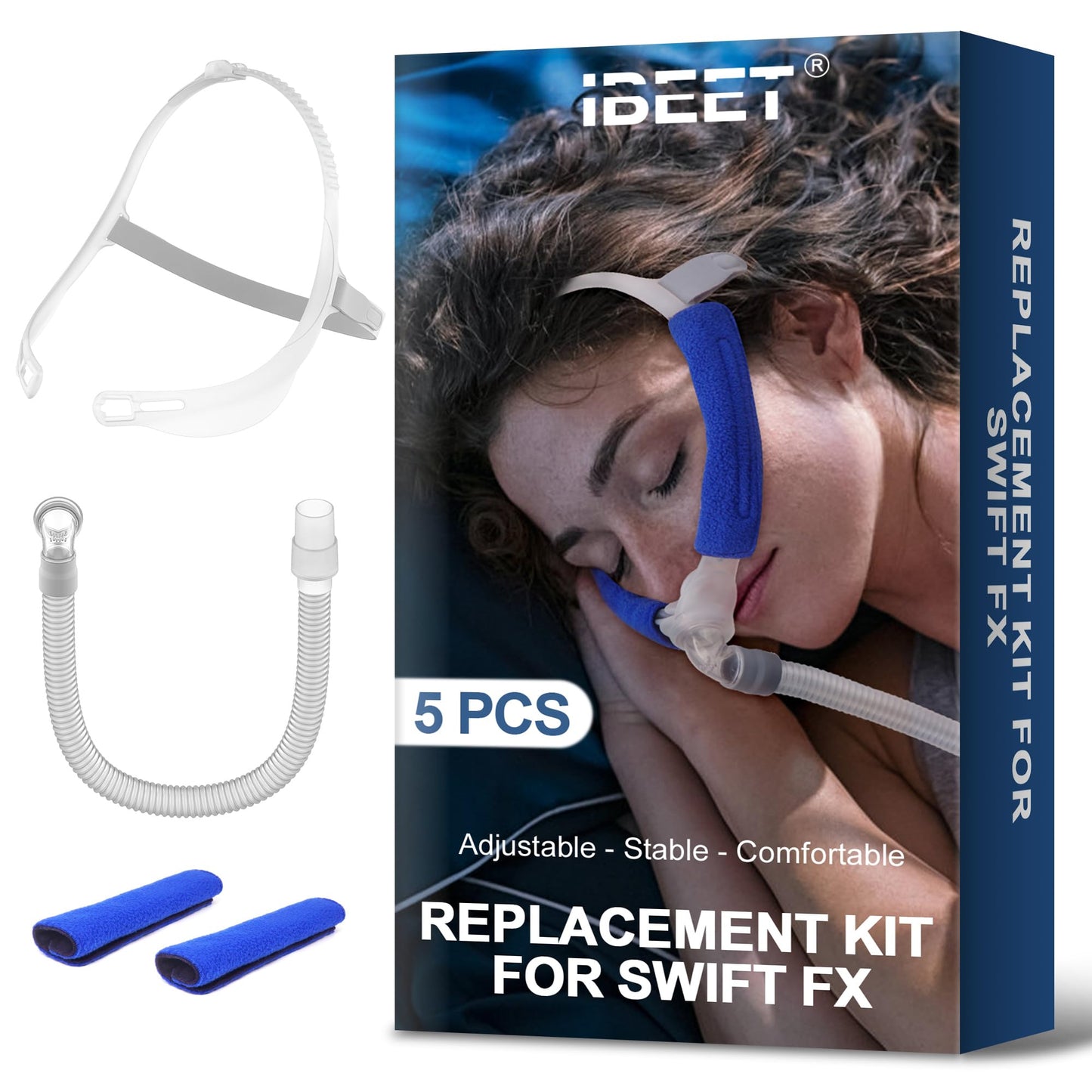 Replacement Frame Headgear Tubing for Swift FX - Upgrade for More Quiet Comfortable Use, IBEET Replacement Supplies for Swift FX Pillow