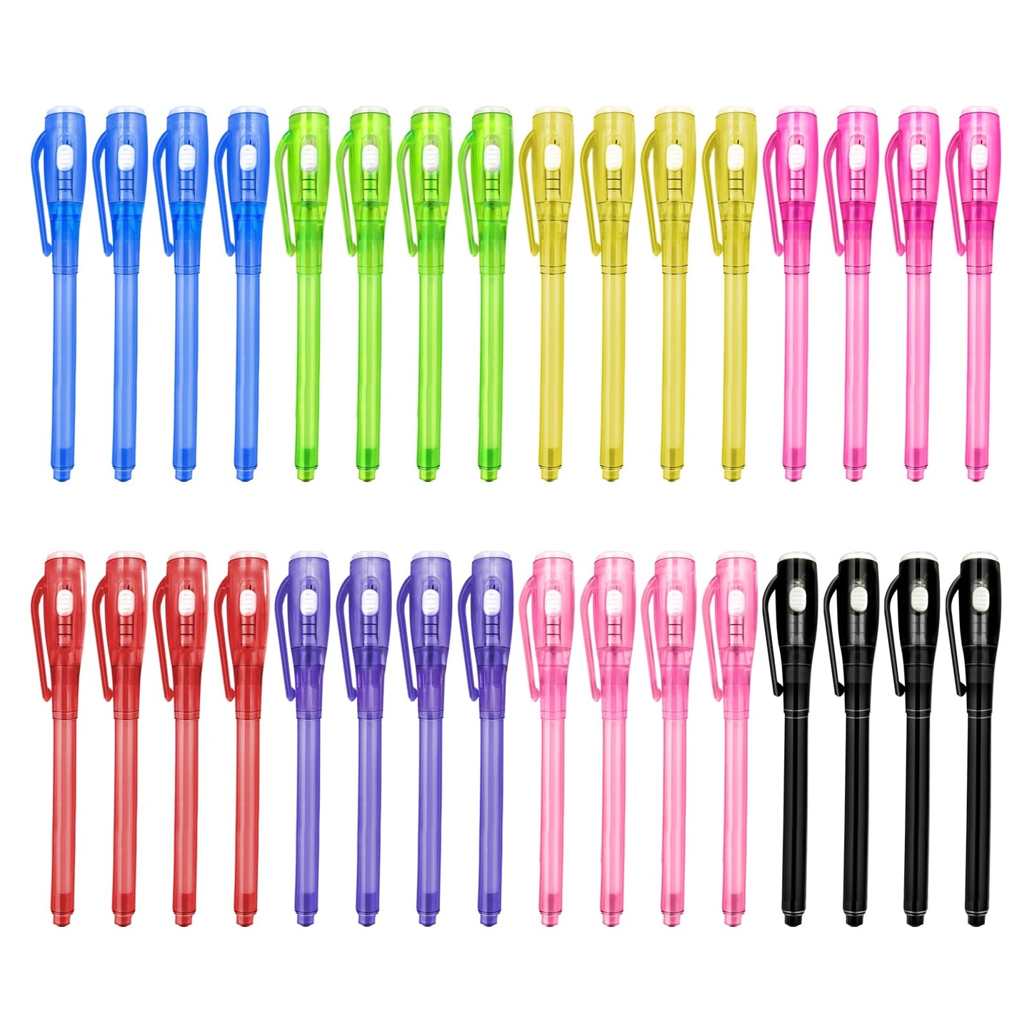 Invisible Ink Pens with UV Light,32PCS Spy Pens for Secret Messages,Party Favors Toys for Boys Girls,Magic Markers Classroom Prizes for Students,Birthday Christmas Party Toy Goodies Bag Gift for Kids