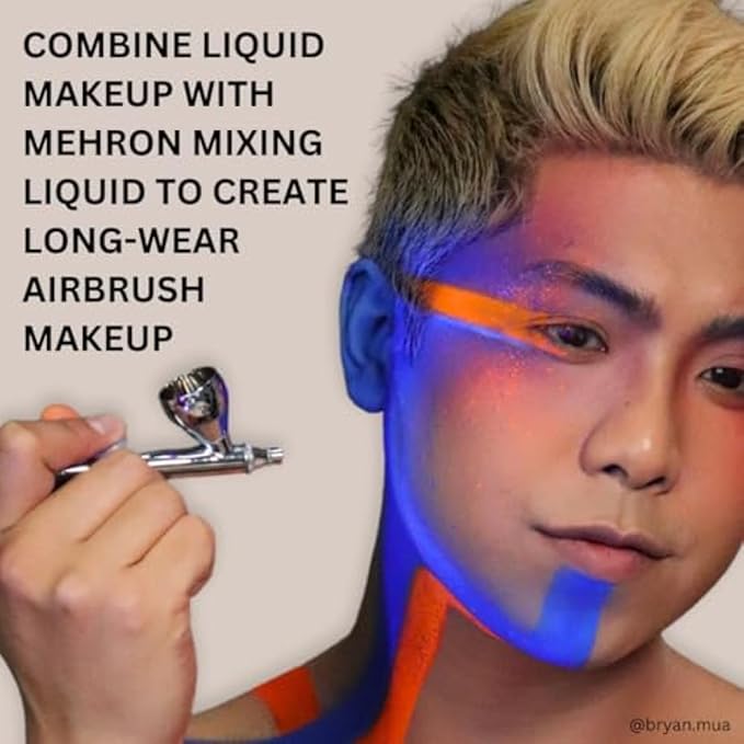 Mehron Makeup Liquid Makeup | Face Paint and Body Paint Perfect for Halloween, Cosplay I Air Brush Compatible (1 oz) (BLACK)