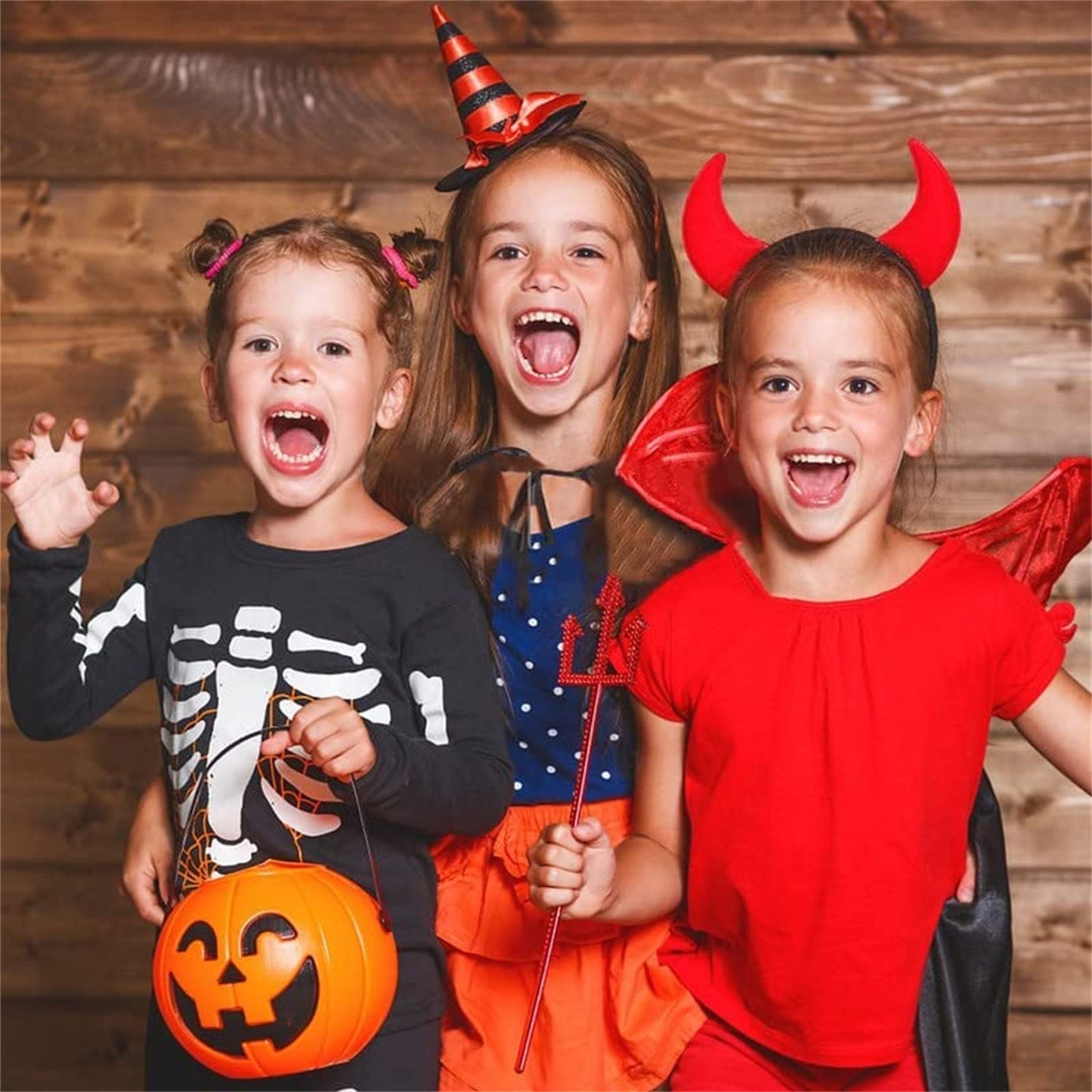Halloween Pumpkin Candy Bucket,Halloween Pumpkin Candy Bucket Plastic Multi-Purpose Candy Box,Halloween Party Favors Bucket,Suitable for Party Favors and Home Decoration (C-17X14CM-3PC)