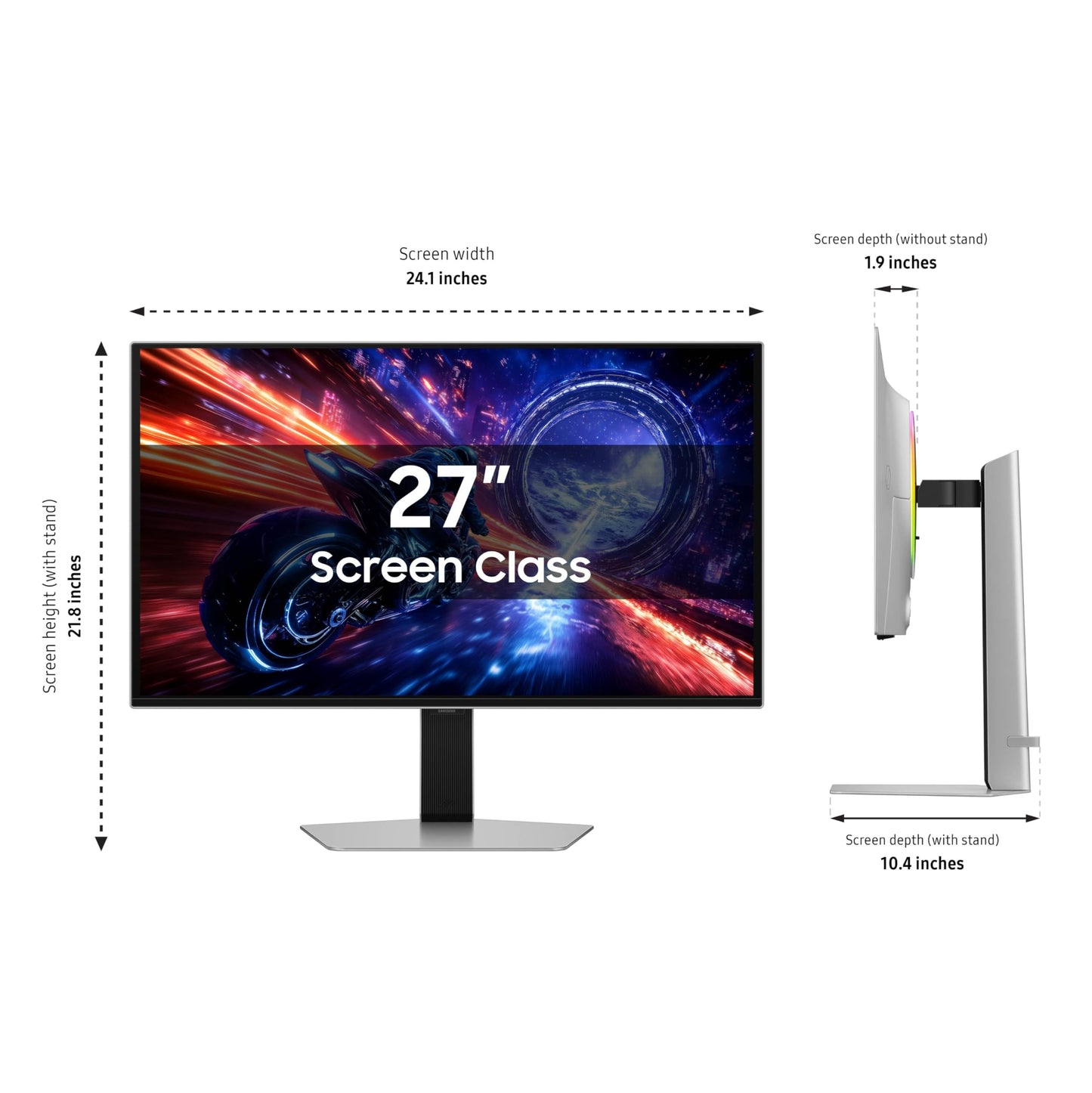 Samsung 27” Odyssey OLED G6 G60SF QHD QD-OLED Gaming Monitor, 500Hz Refresh Rate, 0.03ms (GtG) Response Time, G-Sync Compatible, VESA DisplayHDR TrueBlack 500, LS27FG602SNXZA, 2025, 3 Yr Warranty