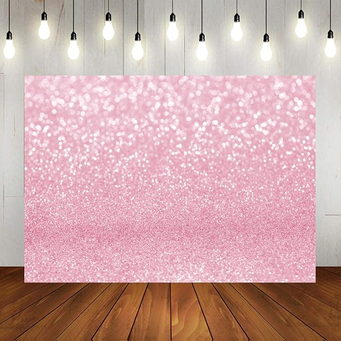 LofarisPink Bokeh Photography Backdrop with Simulated Shinny Spots, Sparkle-Like Abstract Halos Background for Newborn Bab...