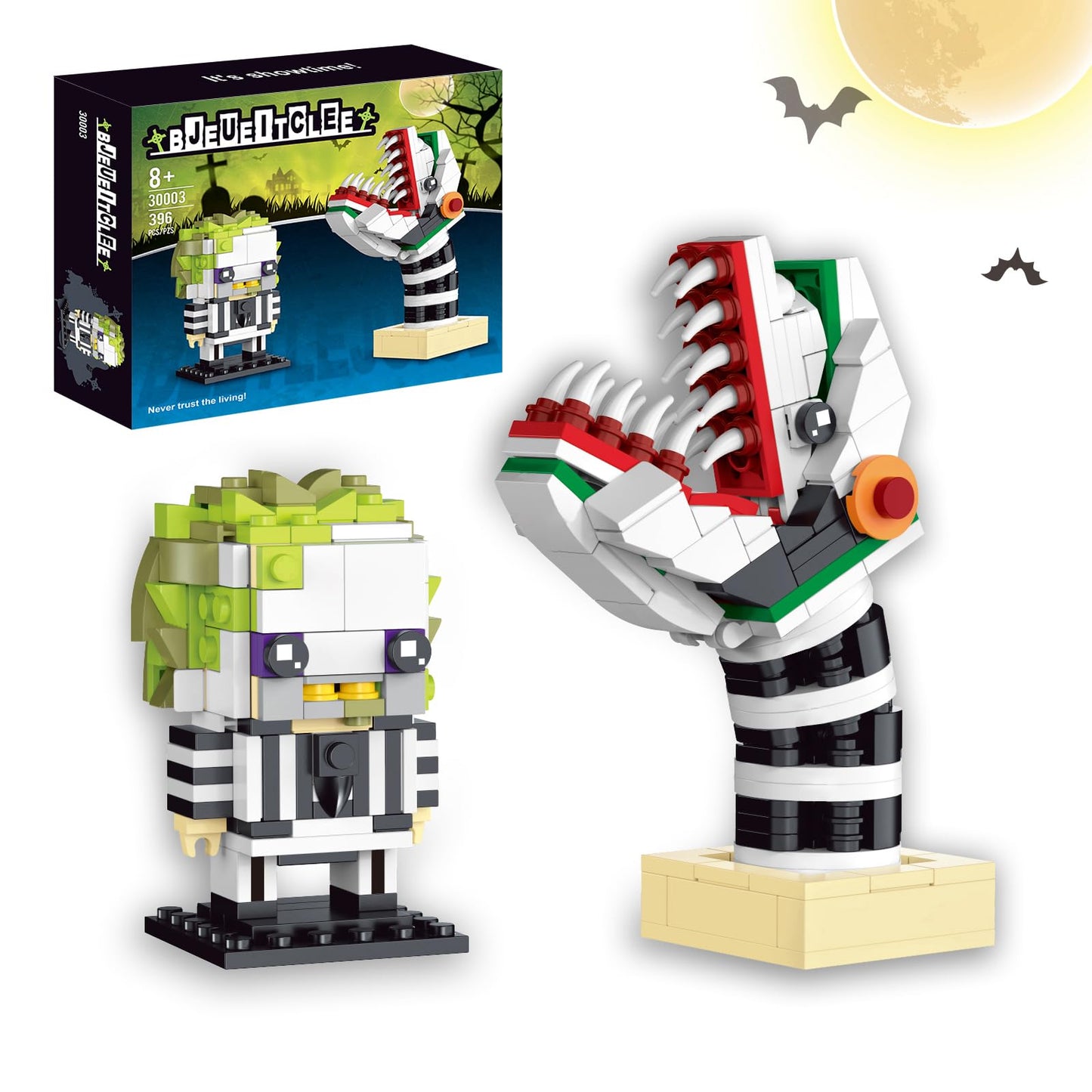 Halloween Horror Figure Building Set Compatible with Lego for Adults,Scary Toy for Movie Fan and Friends Christmas,Birthday Gifts,Home Decor 396 pcs
