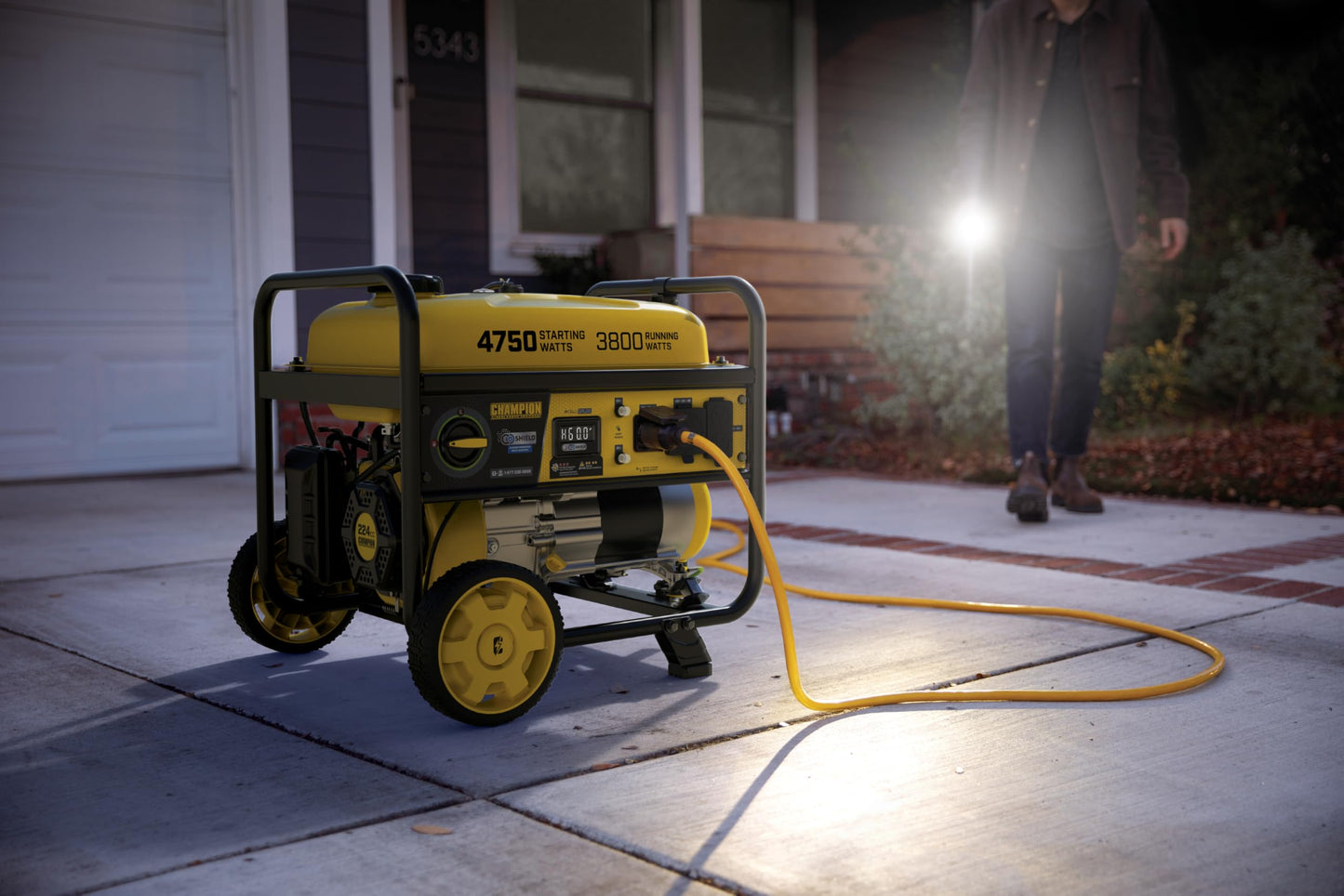 Champion Power Equipment 4750-Watt RV Ready Portable Generator with 3 Year Warranty, CARB Compliant