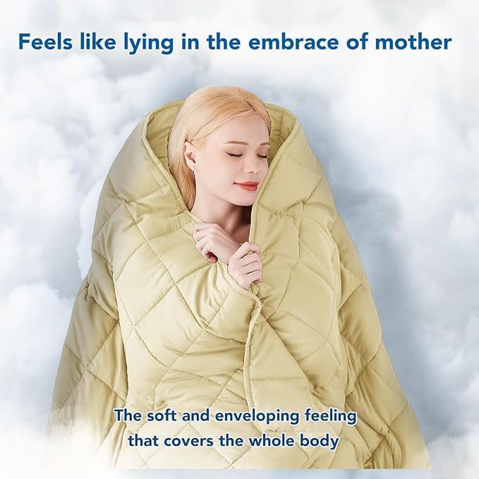 Topcee Weighted Blanket for Adults (20 lbs, 60" x 80") Queen Size Soft Cooling Heavy Blanket Sleeping, Apply to 190-210 lbs Body, Thick Breathable Blanket with Glass Bead, Easy Care