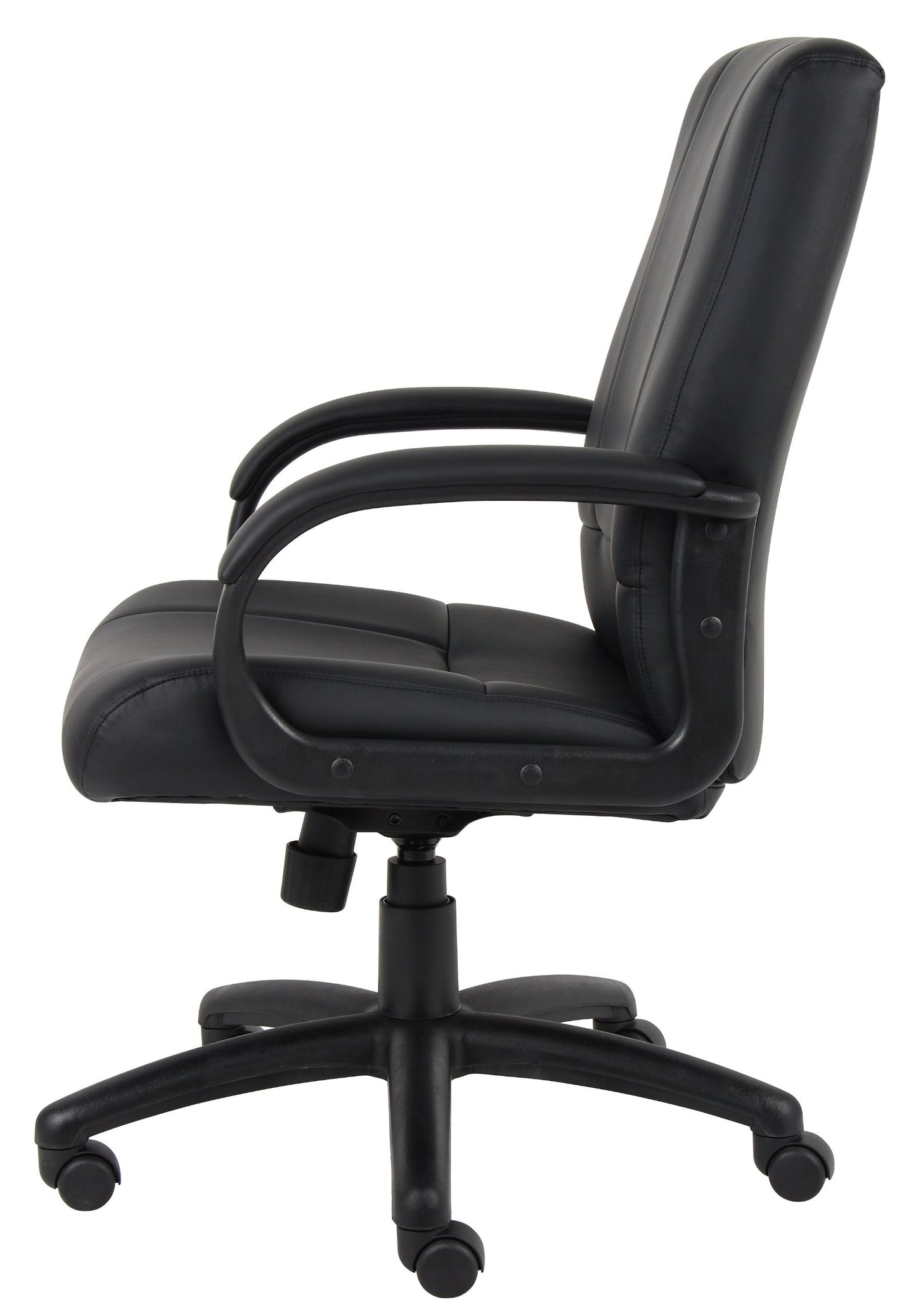 Boss Office Products Caressoft Executive Mid Back Chair in Black (B7906)