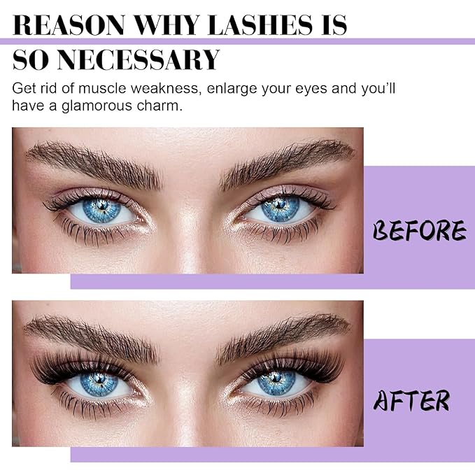 B&Q Lash Clusters Kit 280PCS Eyelash Clusters Kit,40D 50D D 9-16MIX Individual Lash Comfortable Eyelash Extension Set, Classic Look with Bond and Seal Waterproof, Remover DIY at Home(Set,40D+50D)