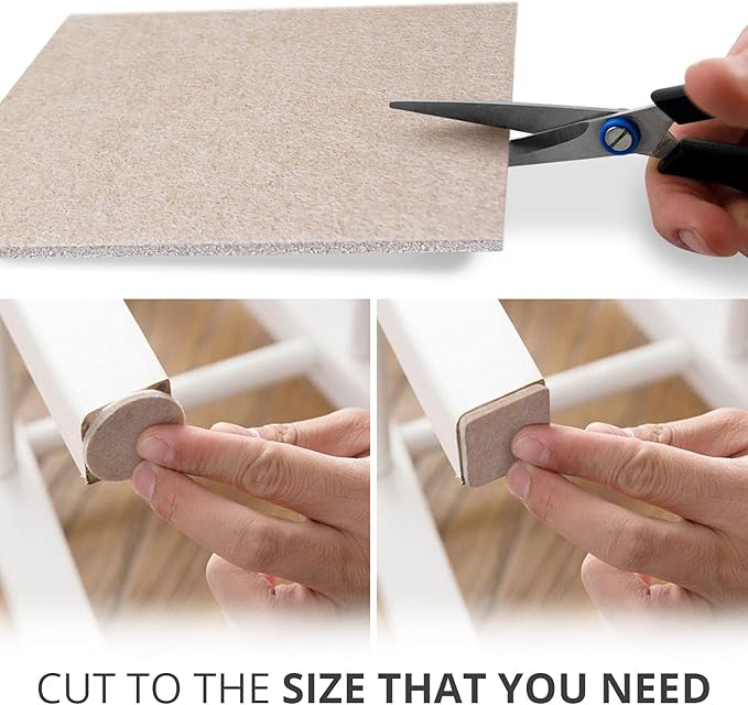 Felt Furniture Pads X-PROTECTOR 10 PCS - Premium 8” x 6” x 1/5” Heavy Duty Beige Felt Sheets! Cut Large Furniture Pads to The Size You Need - The Best Felt Floor Protectors for Any Hard Floor!