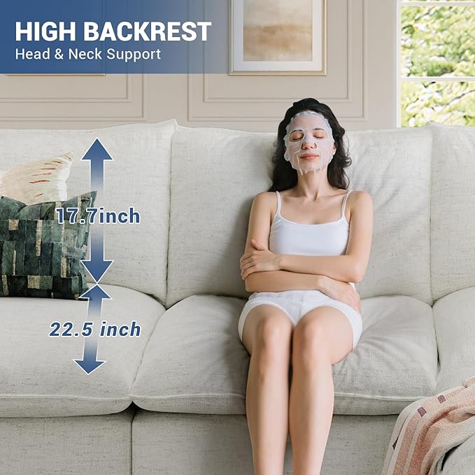 Lopzeho Cloud Middle Sectional, Waterproof Down Filled Sectional Sofa, High Backrest Modular Sectional Couches for Living Room, Modern Modular Couch with Removable Cover, Cream White