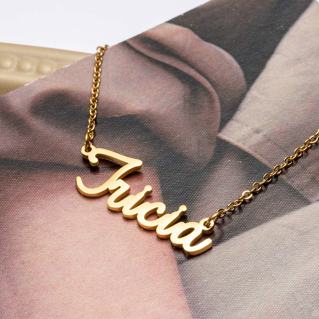 Women Jewelry Name Necklace Big Initial Best Friend Women Gift for Her Lynn