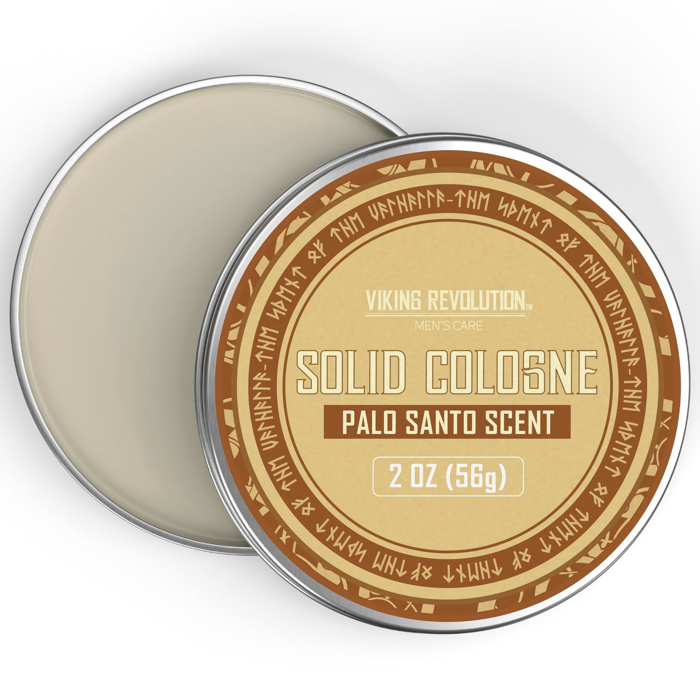 Viking Revolution Palo Santo Mens Solid Cologne Men 2 Oz - Men Solid Perfume with Palo Santo Cologne for Men - Balm Cologne for Mens Cologne Balm Travel Cologne Wax (1 pack, Palo Santo)