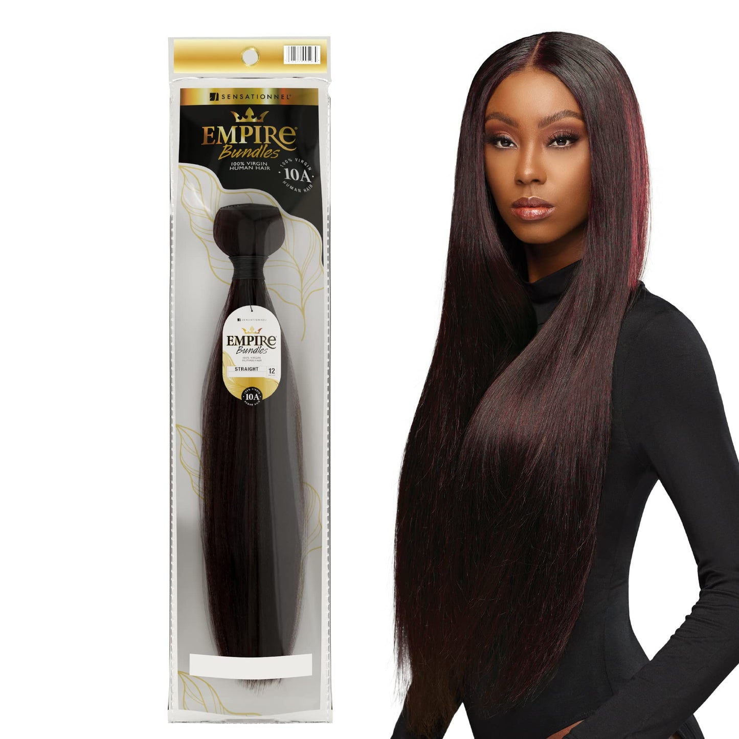Sensationnel Empire bundles- straight 10a tangle shed free human hair for weaving and sew in styles - 1 pack (20 inch, NATURAL)