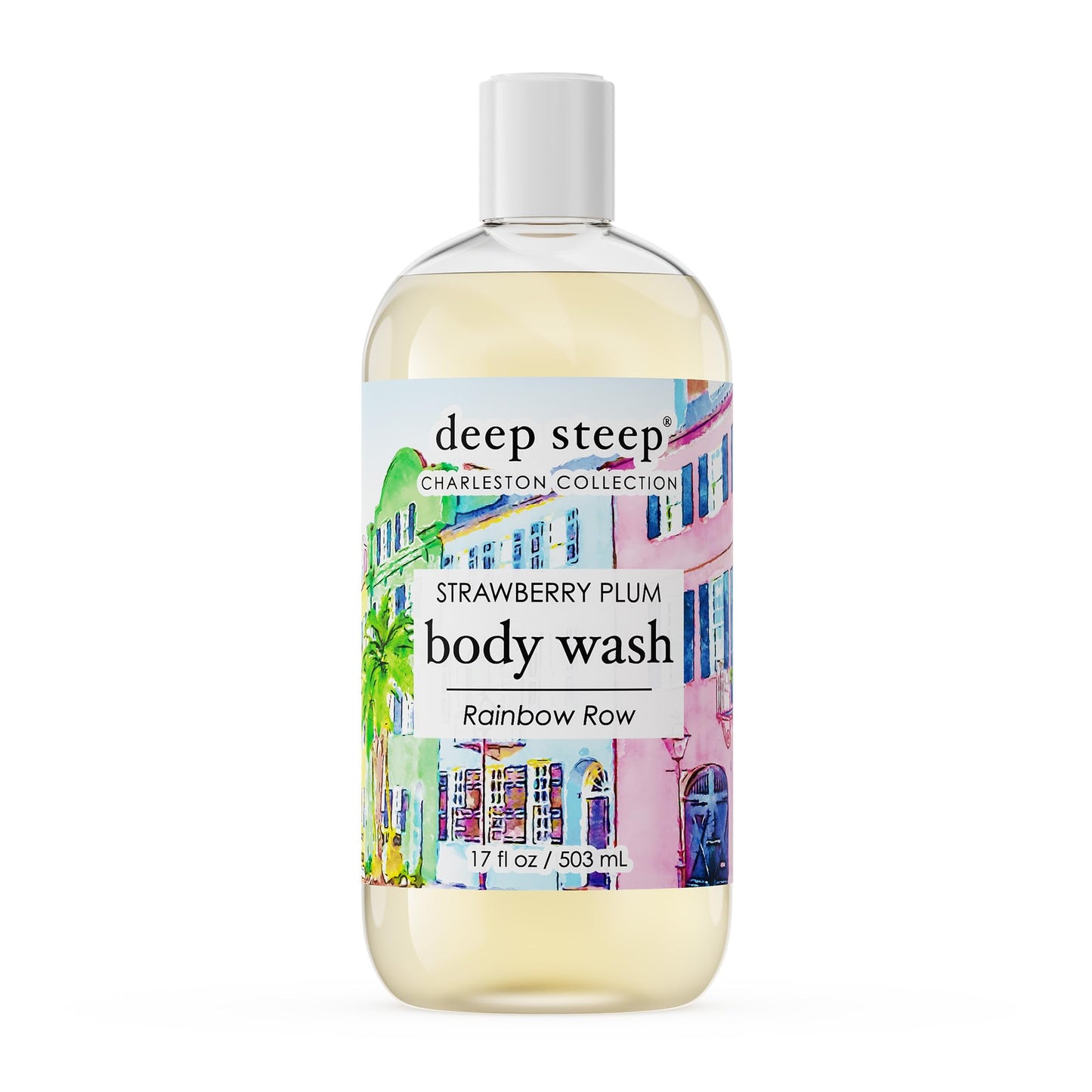Deep Steep Body Wash, Strawberry Plum (Rainbow Row), 17 oz - Hydrating Shower Gel with Hyaluronic Acid, Shea Butter, Aloe Vera &