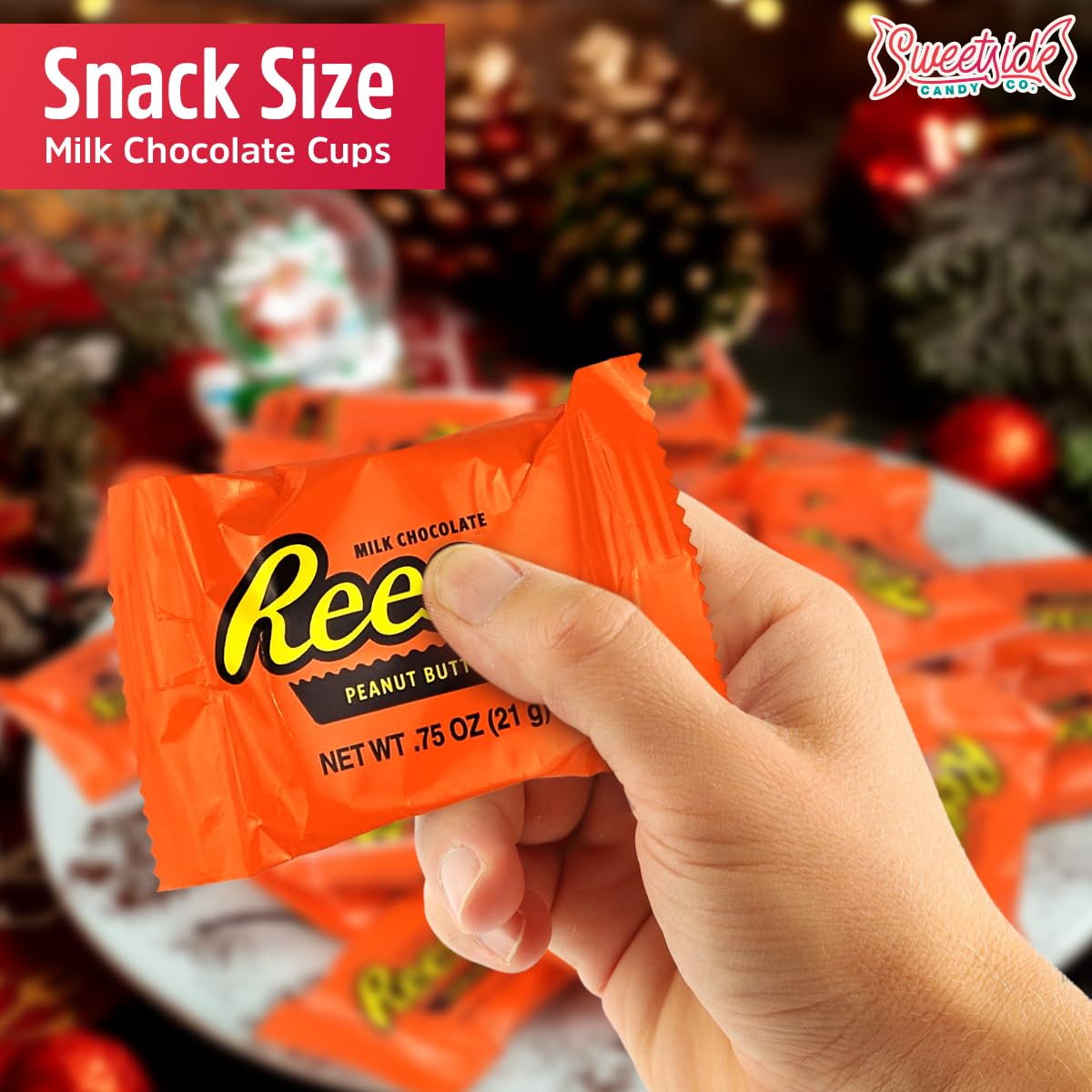 Milk Chocolate Peanut Butter Cups Bulk - Individually Wrapped Miniature Peanut Bite-Size Treat Candies Snack Encased in a Crunchy Milk Rich Chocolate Shell Melt in Your Mouth Craving, 5lb Bag, Party Candy