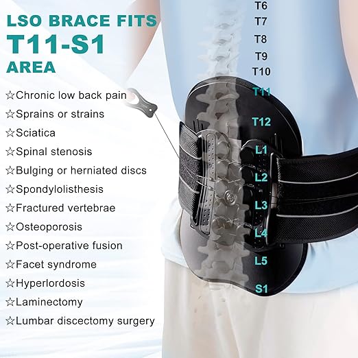 TANDCF LSO Spine Decompression Support-Entire ARC Back Brace for Women & Men,3D PAD Plus Lumbosacral Corset Belt with Adjustable Pulley System Decompression Back Support for Sciatica,Herniated Discs