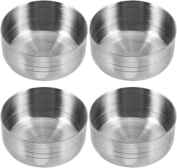 DECHOUS 4Pcs Stainless Steel Cocktail Shaker Lid Replacement Fit for 350ml Shaking Cup - Cocktail Shaker Lids for Home Bar...