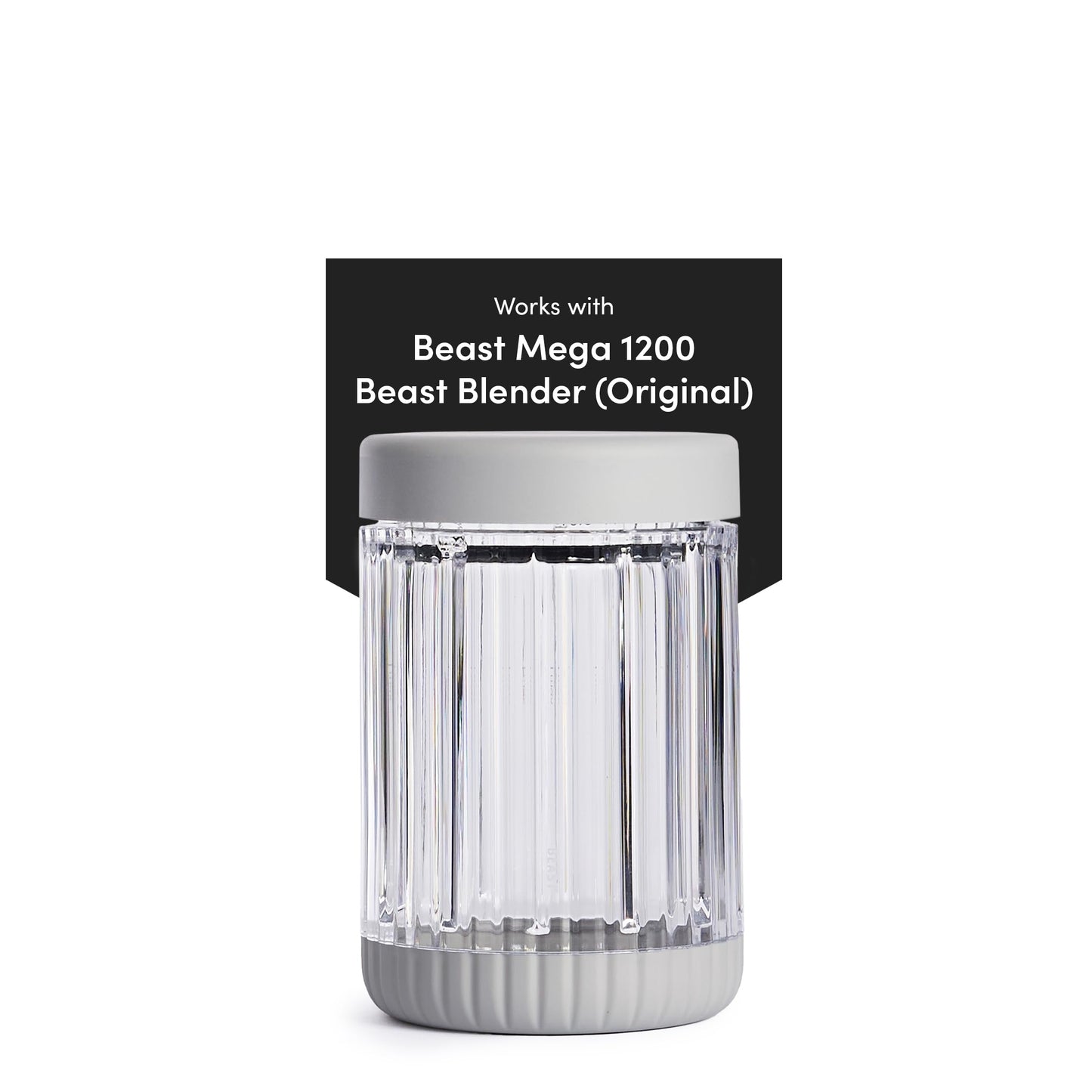 Beast 800mL Blending Vessel + Storage Lid | Compatible with 1000W Beast Blender | Blend Smoothies and Shakes (Pebble Grey)